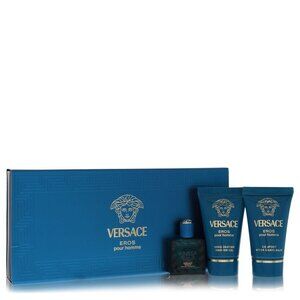 Versace Eros by Versace Gift Set -- .17 oz Mini EDT + .8 oz Shower Gel + .8 oz A